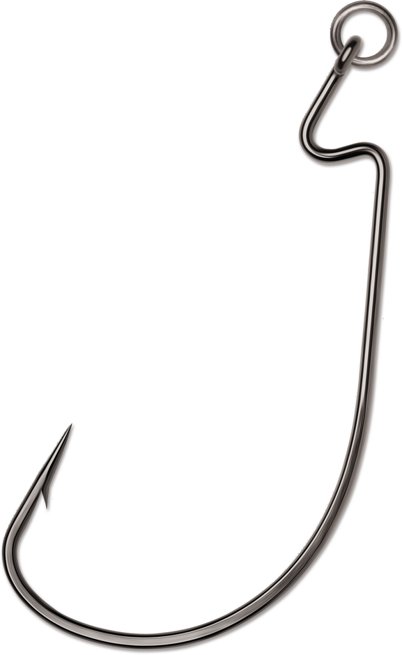Ringed Wide Gap Hook Black Nickel #5/0