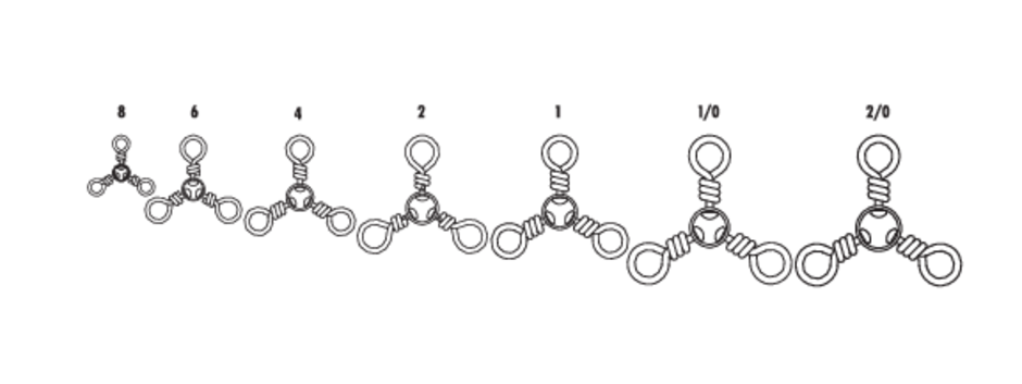 Three Way Swivel #8  Black Nickel
