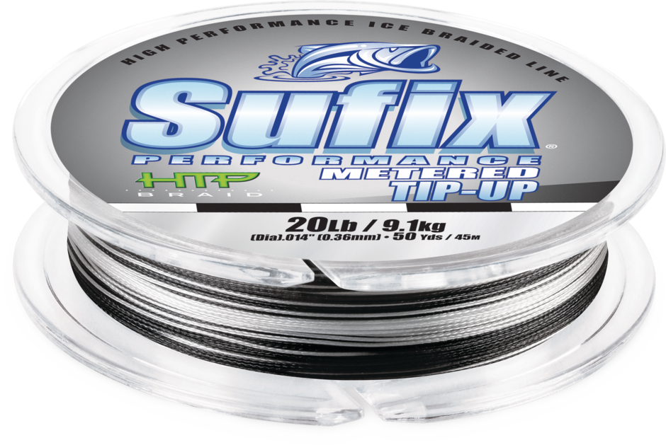 Tip Up Ice Braid 50 Y 20LB/ Metered/Un-coated