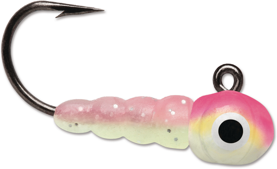 Larvae Jig 1/100 oz Pink Chartreuse Glow