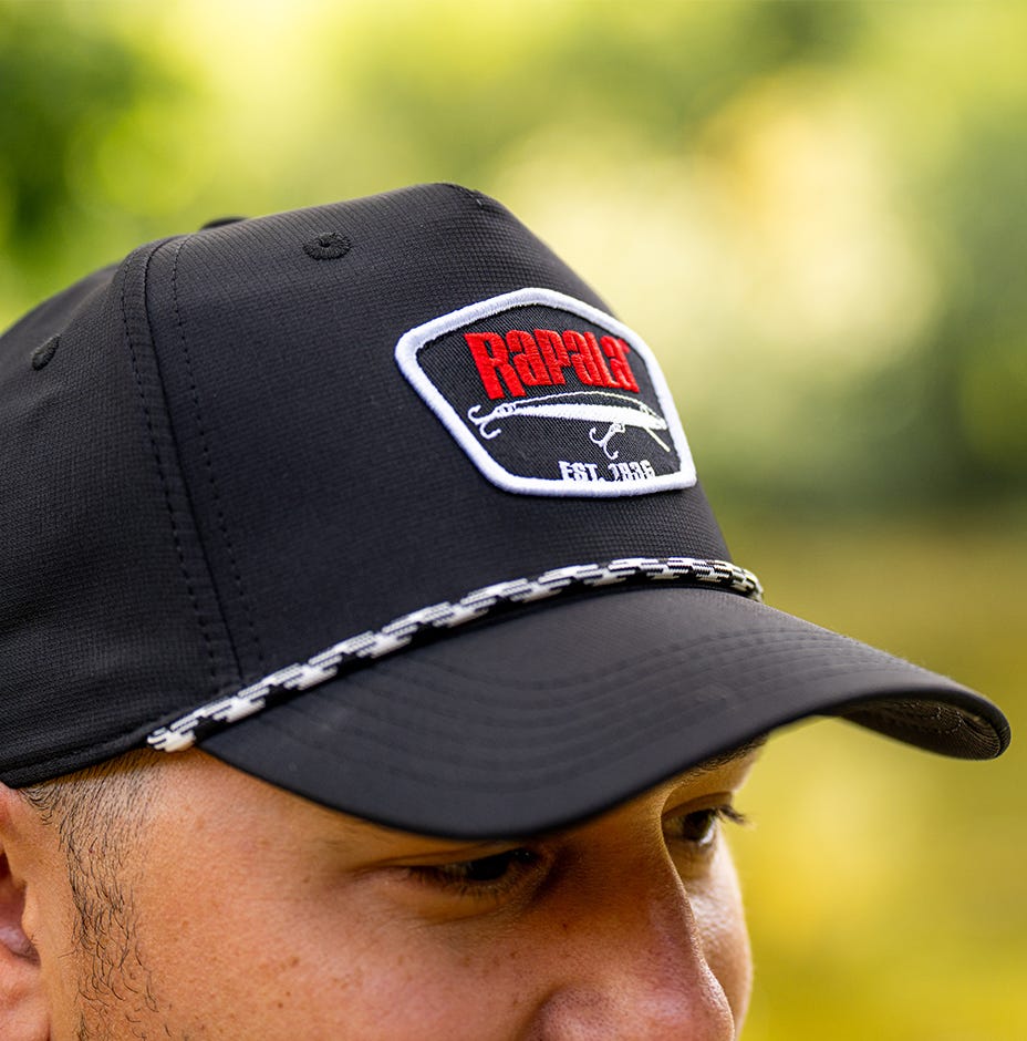 rapala rope hat with white patch and rope