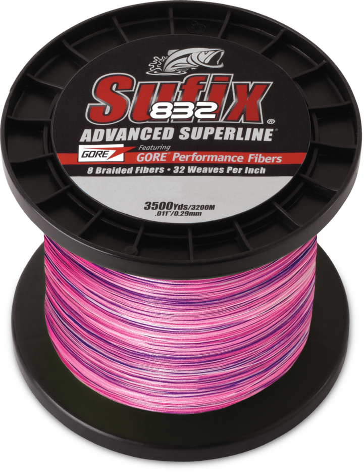 300yd Spool of Metered Multi-Coloured Sufix 832 Superline Braided Fishing  Line