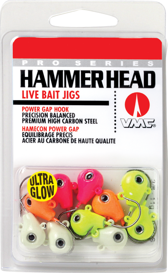 DHHJ Hammer Head Jig - 10 Assorted Glow Colors
